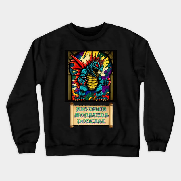 Stained Glass Kaiju Crewneck Sweatshirt by Big Dumb Monsters